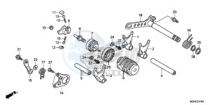 CRF450RE CRF450R Europe Direct - (ED) drawing GEARSHIFT DRUM