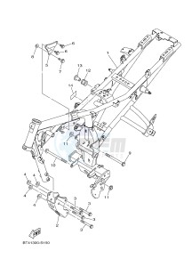 YS125-5C YS125 (BT41) drawing FRAME