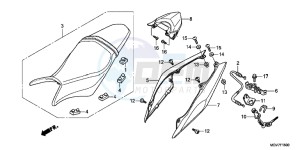 CBR600FAB CBR600F ABS E drawing SEAT/ REAR COWL