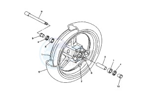 FJR 1300 drawing FRONT WHEEL