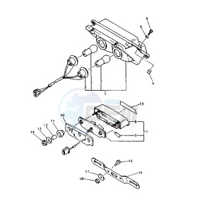 YZF R 750 drawing TAILLIGHT