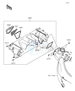 NINJA ZX-6R ABS ZX636FGFA GB XX (EU ME A(FRICA) drawing Air Duct