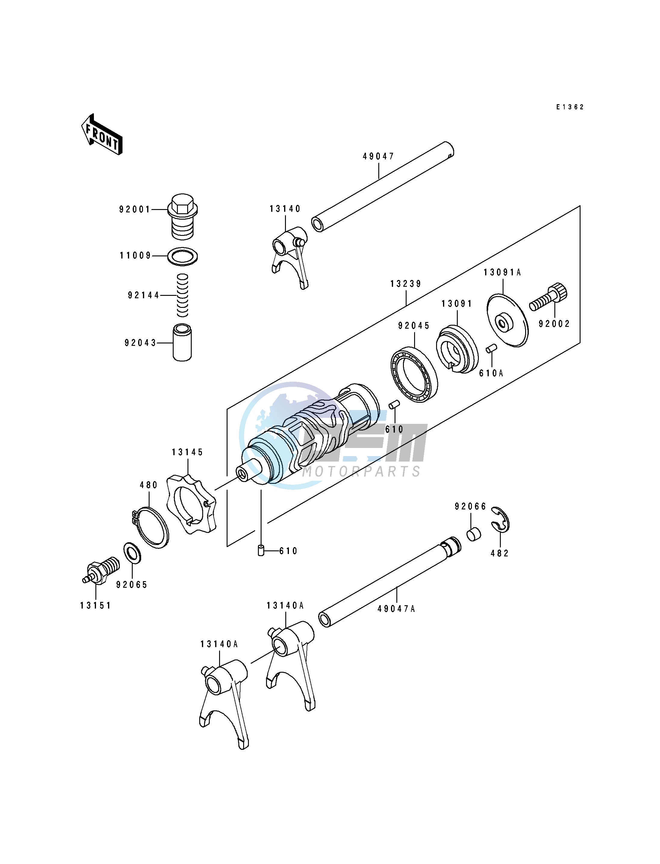 GEAR CHANGE DRUM_SHIFT FORK-- S- -