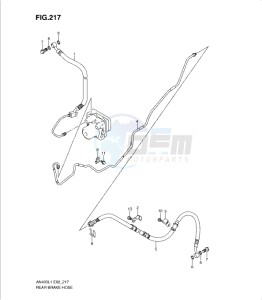 AN400Z drawing REAR BRAKE HOSE (AN400AL1 E19)