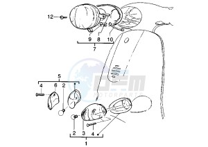 Liberty 125 drawing Headlight