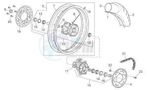 Pegaso Strada-Trail 650 ie drawing Rear wheel II