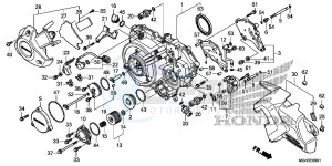 VFR1200XDC drawing RIGHT CRANKCASE COVER (VFR1200XD)