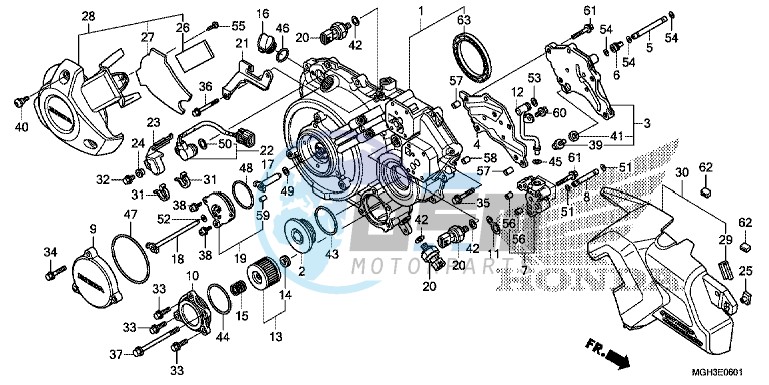 RIGHT CRANKCASE COVER (VFR1200XD)