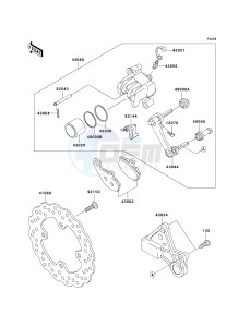 ZX 600 N [ZX-6RR] (N1) N1 drawing REAR BRAKE