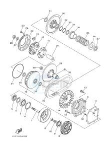 YFM700FWAD YFM7FGPB GRIZZLY 700 EPS (1HPD 1HPE) drawing CLUTCH