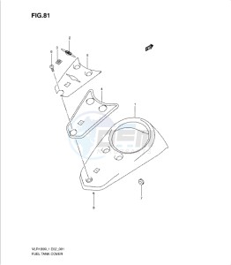 VLR1800 drawing FUEL TANK COVER (VLR1800L1 E24)