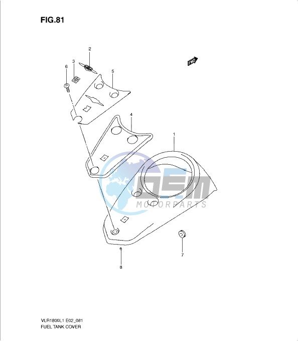 FUEL TANK COVER (VLR1800L1 E24)