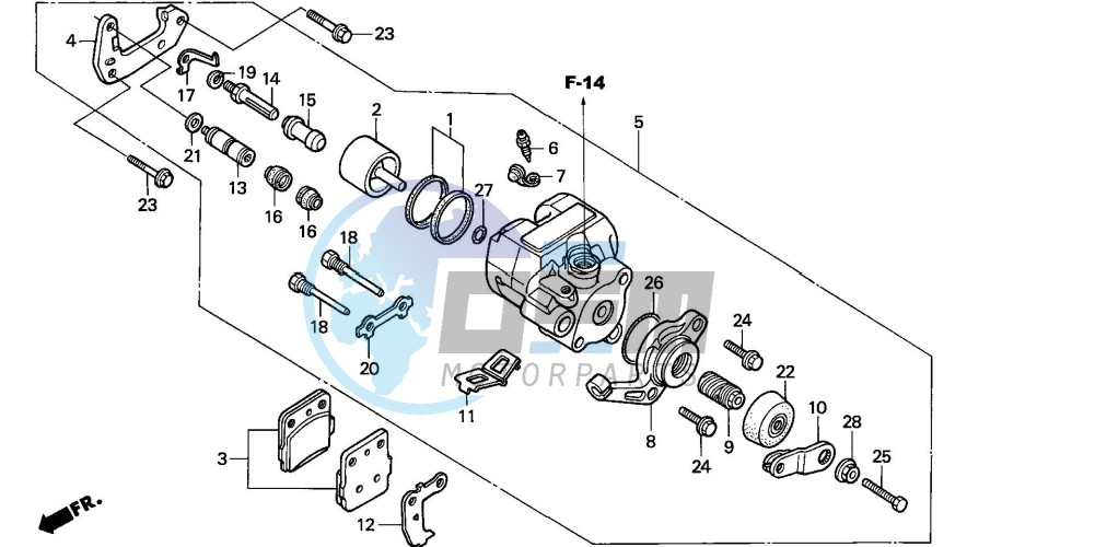 REAR BRAKE CALIPER