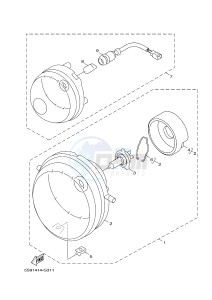 YW125CB BW'S 125 (37D7) drawing HEADLIGHT