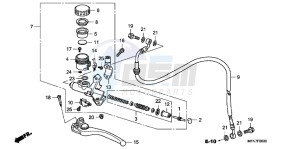 CB1000RB drawing CLUTCH MASTER CYLINDER