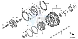 VFR800XB Crossrunner E drawing CLUTCH