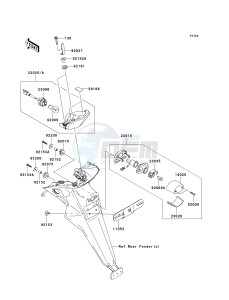 EX250 J [NINJA 250R] (J8F-J9FA) J9F drawing TAILLIGHT-- S- -