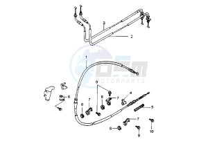 SV - 250 cc drawing CONTROL CABLES