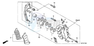 CB600FAB drawing L. FRONT BRAKE CALIPER (CB600FA/ FA3)