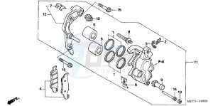 CRF450XC drawing FRONT BRAKE CALIPER