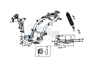 ORBIT III 125 (L8) EU EURO4 drawing FRAME / ENGINE MOUNT