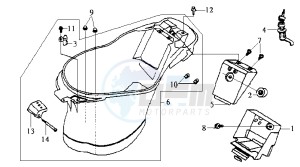 JET 50 BC ENGINE drawing HELMET BOX