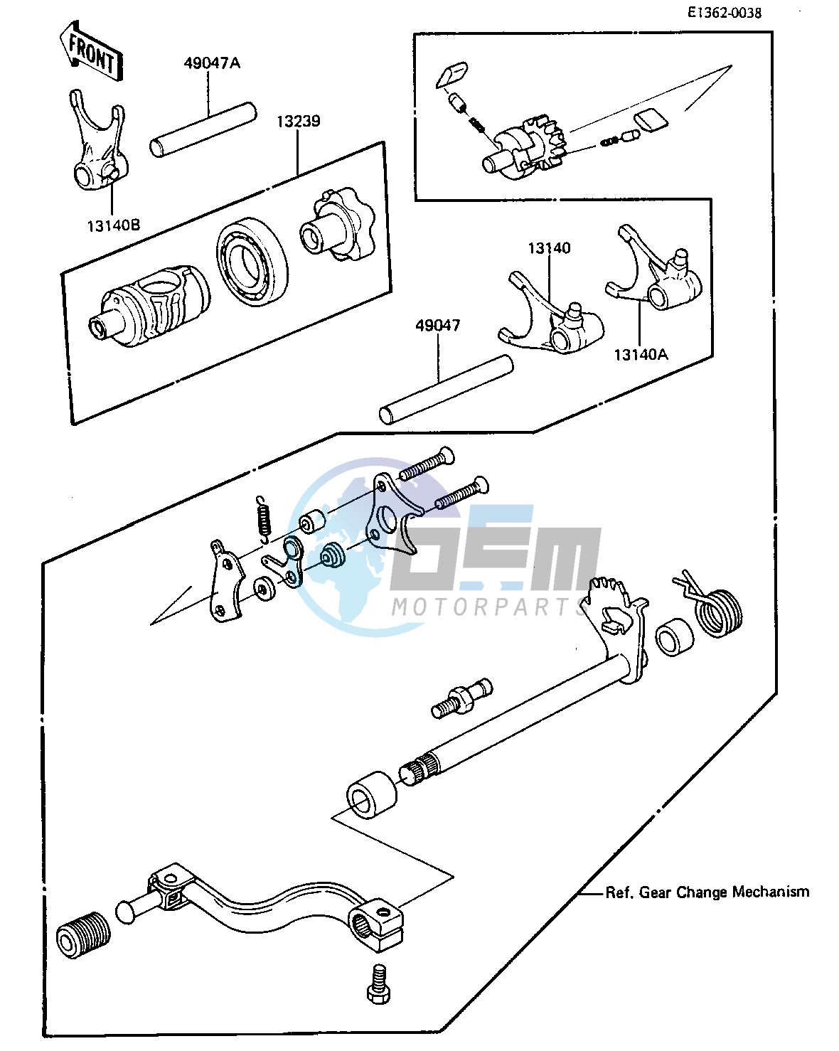 GEAR CHANGE DRUM & FORKS