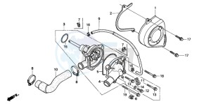 CBR600F3 drawing WATER PUMP