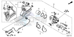 CB1100SAE CB1100 UK - (E) drawing REAR BRAKE CALIPER