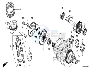 CB500FAH CB500F ED drawing CRANKSHAFT/PISTON