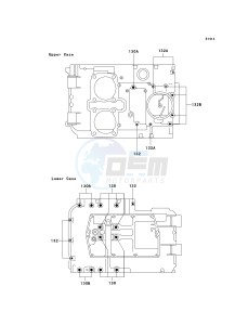 ER 500 C [ER5] (C1-C2) [ER5] drawing CRANKCASE BOLT PATTERN