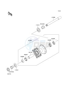 KX 450 D [KX450F] (D7F) D7F drawing FRONT HUB