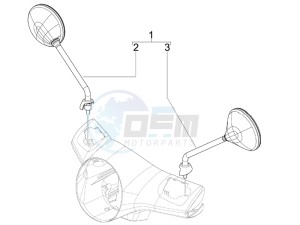 GTS 300 ie (EMEA, APAC) drawing Driving mirror/s