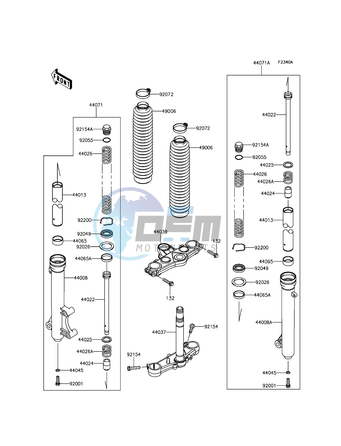 Front Fork(JKALX125CCDA09711-)