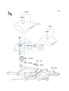 ZX 600 J [ZZR600] (J6F-J8F) J7F drawing SEAT