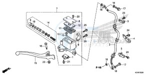 SH125DE SH125D UK - (E) drawing FRONT BRAKE MASTER CYLINDER