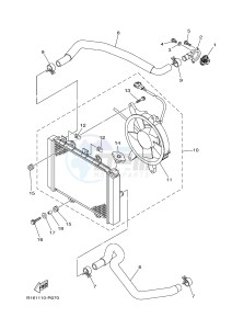 YFM700FWBD YFM70KPSG KODIAK 700 EPS SPECIAL EDITION (B323) drawing RADIATOR & HOSE