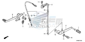 CB1000RAD CB1000R ABS E drawing PEDAL