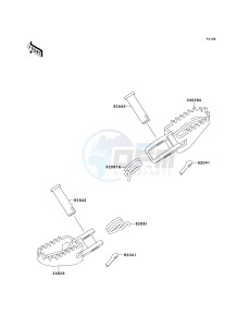 KX 60 B [KX60] (B10-B14) [KX60] drawing FOOTRESTS