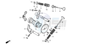 SCV100 LEAD drawing CAMSHAFT/VALVE