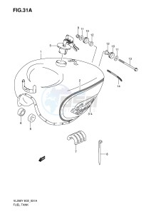 VL250 (E2) drawing FUEL TANK (MODEL K1)