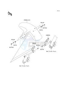 ER 650 A [ER-6N (EUROPEAN] (A6S-A8F) A6S drawing FRONT FENDER-- S- -