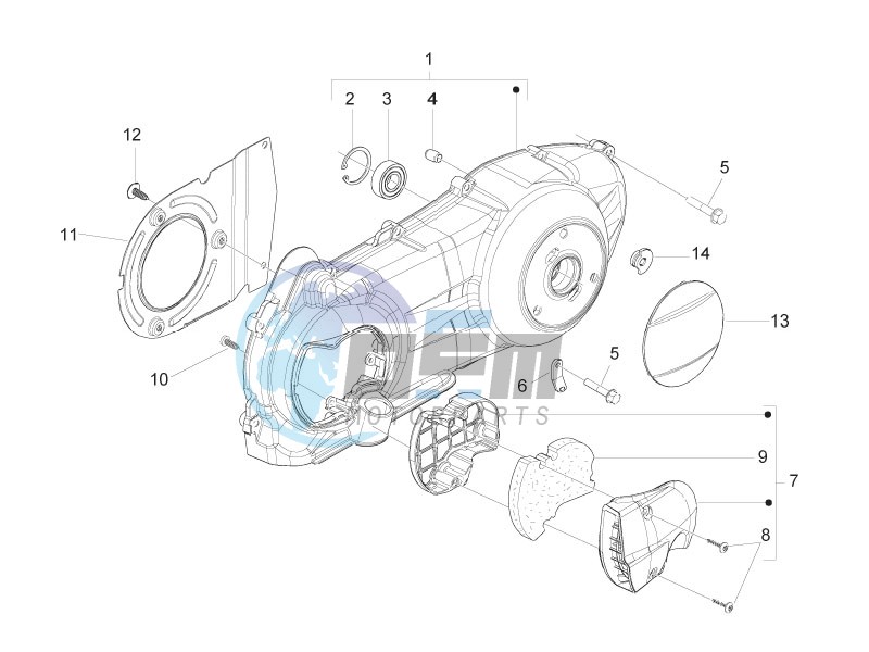 Crankcase cover - Crankcase cooling