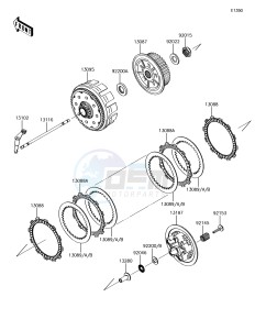 KX450F KX450HHF EU drawing Clutch