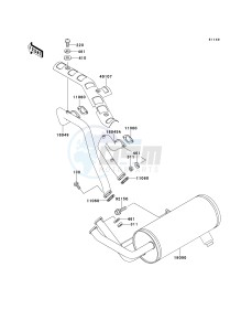 KAF 620 B [MULE 2520 TURF] (B6) [MULE 2520 TURF] drawing MUFFLER-- S- -