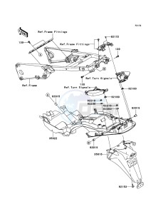 ZZR1400 ABS ZX1400B6F FR GB XX (EU ME A(FRICA) drawing Rear Fender(s)