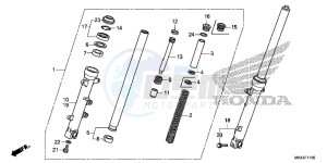 NC750XAG NC750X Europe Direct - (ED) drawing FRONT FORK