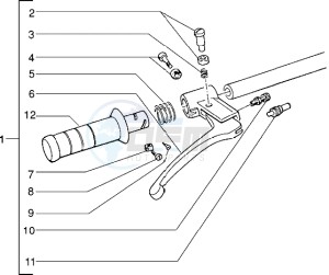 NTT 50 equel to Piaggio NRG mc1 drawing Handlebars component parts