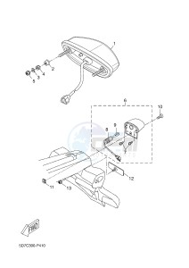 MT125A MT-125 ABS (5D7M) drawing TAILLIGHT