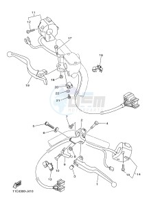 XVS1300A MIDNIGHT STAR (12C7) drawing HANDLE SWITCH & LEVER